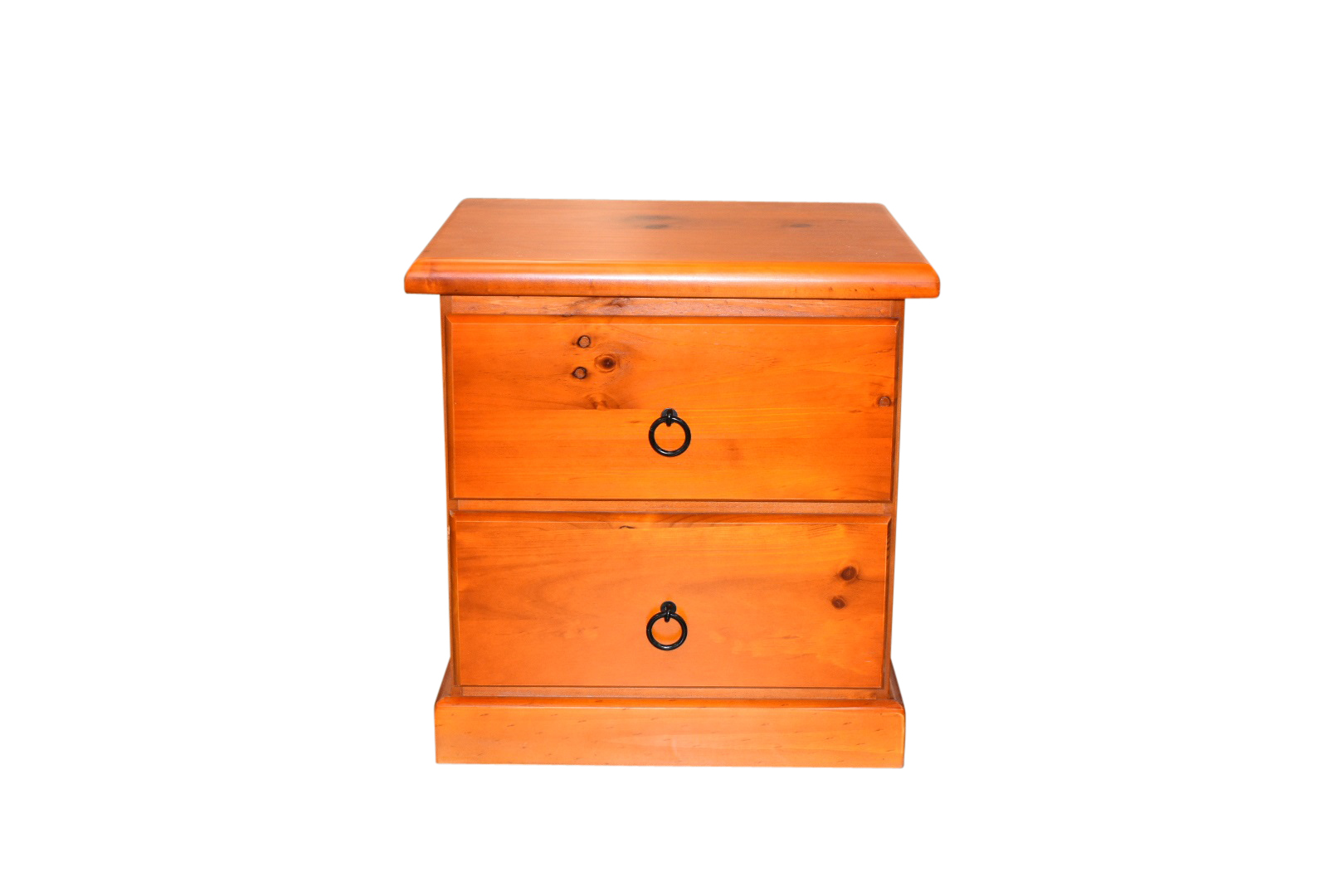 2 drawer pine bedside cabinet